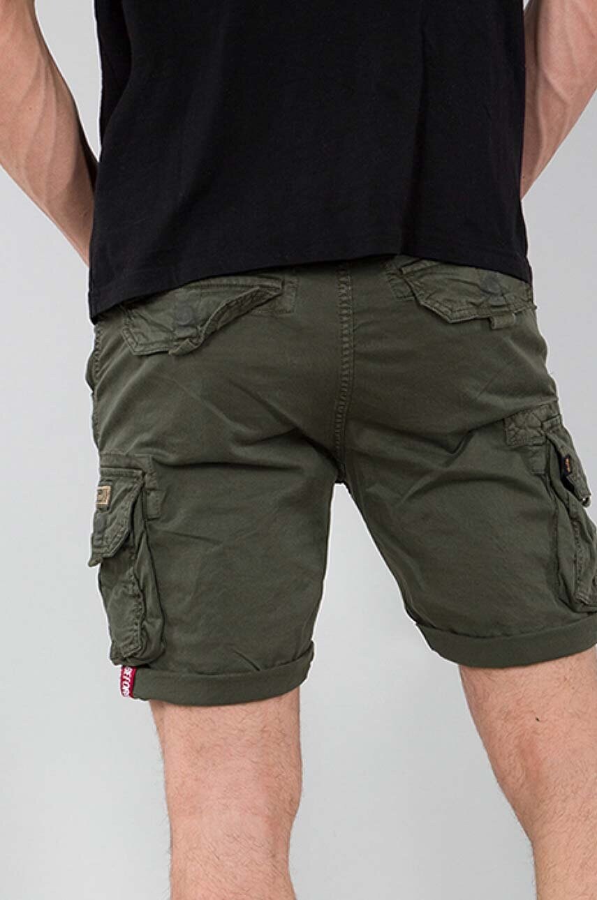 Бавовняні шорти Alpha Industries колір зелений 176203.142-green