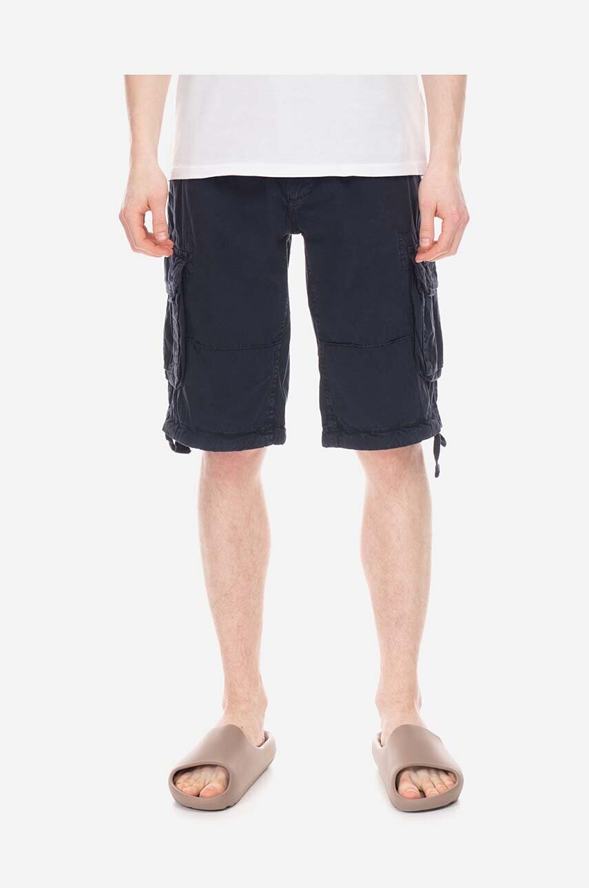 Бавовняні шорти Alpha Industries Jet Short 191200 07 колір синій 191200.07-navy