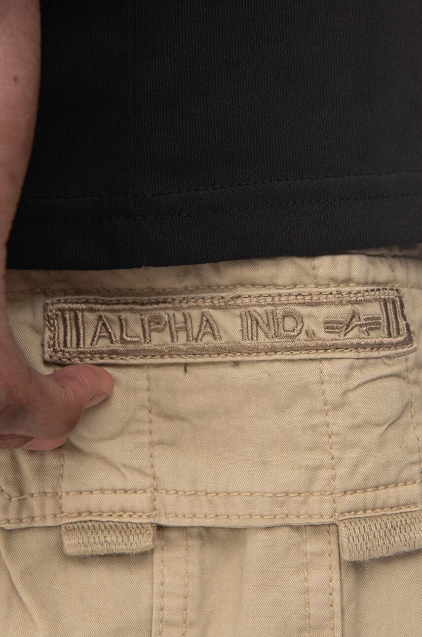 Бавовняні шорти Alpha Industries Jet Short 191200 159 колір бежевий 191200.159-cream