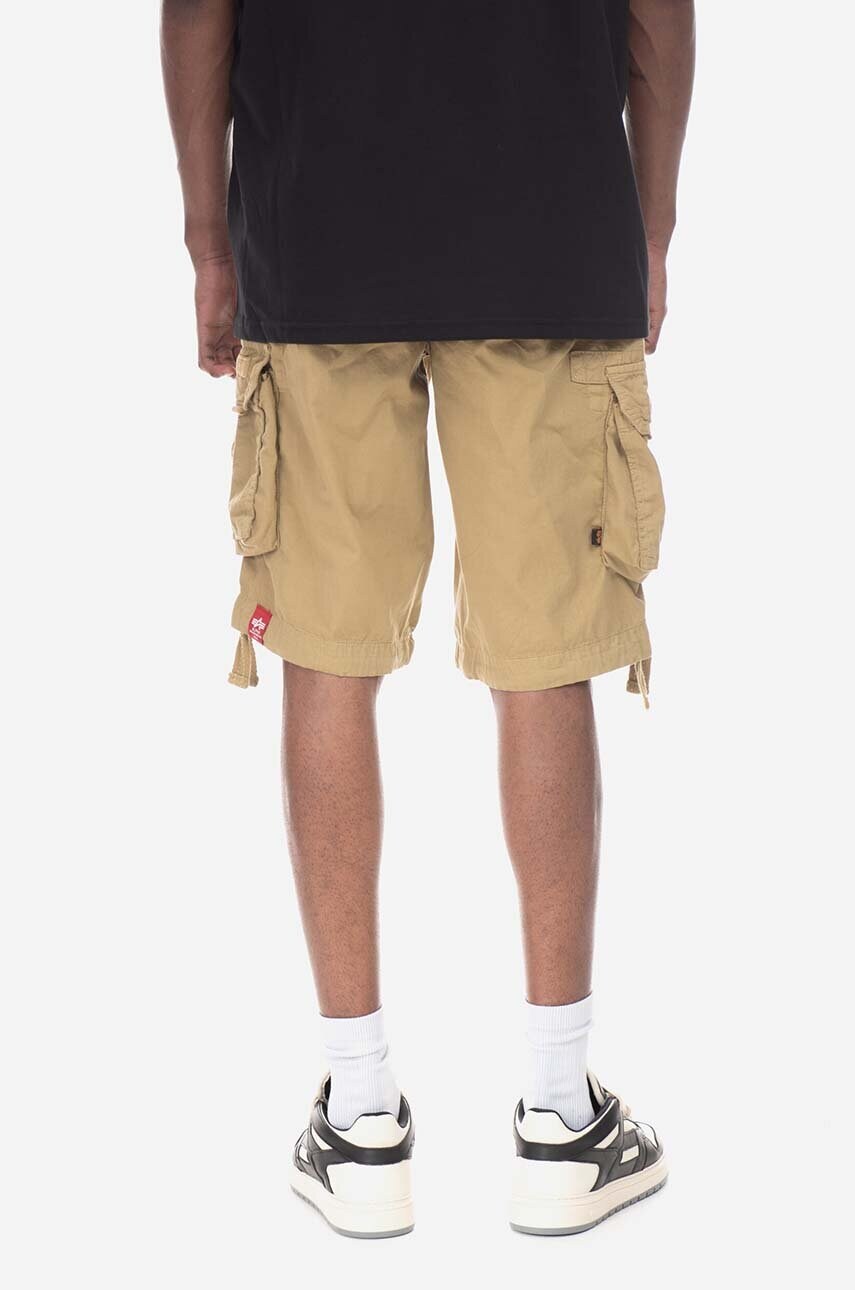 Бавовняні шорти Alpha Industries Jet Short 191200 82 колір зелений 191200.82-green