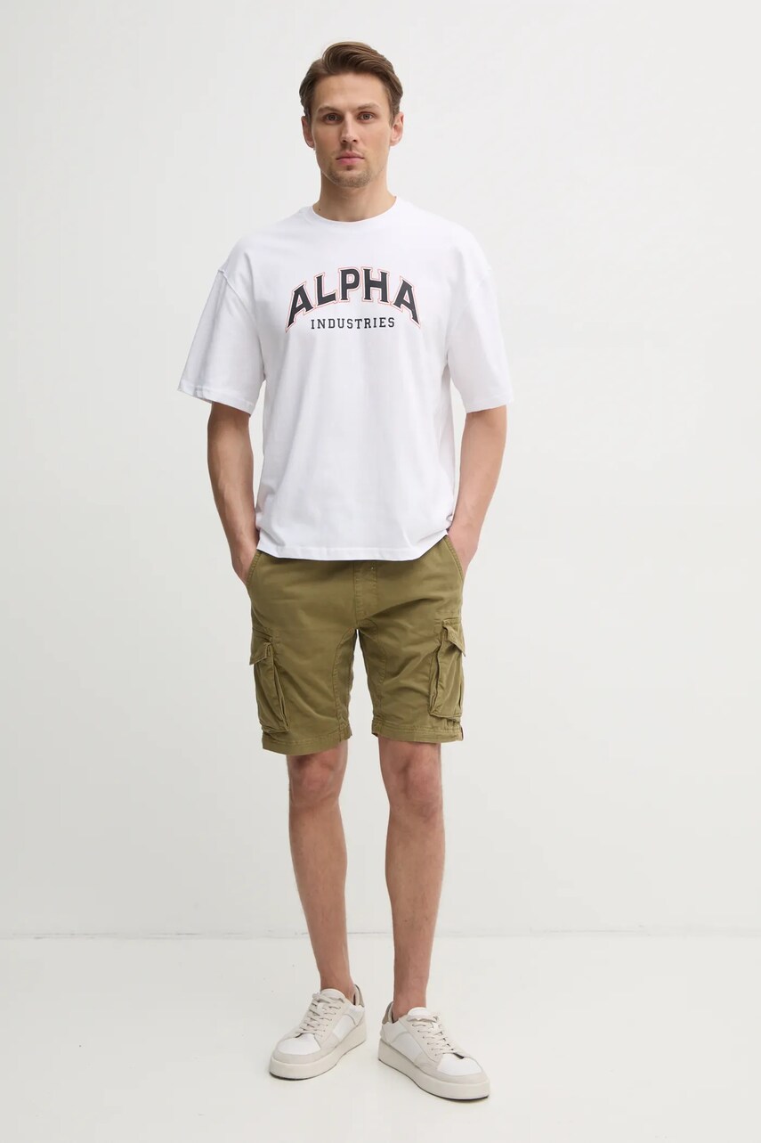 Шорти Alpha Industries чоловічі колір зелений 106251.11-green