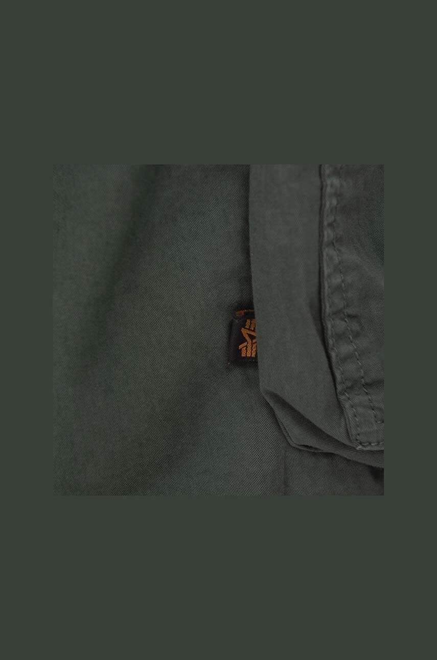 Бавовняні шорти Alpha Industries Jet Short 191200 353 колір зелений 191200.353-green
