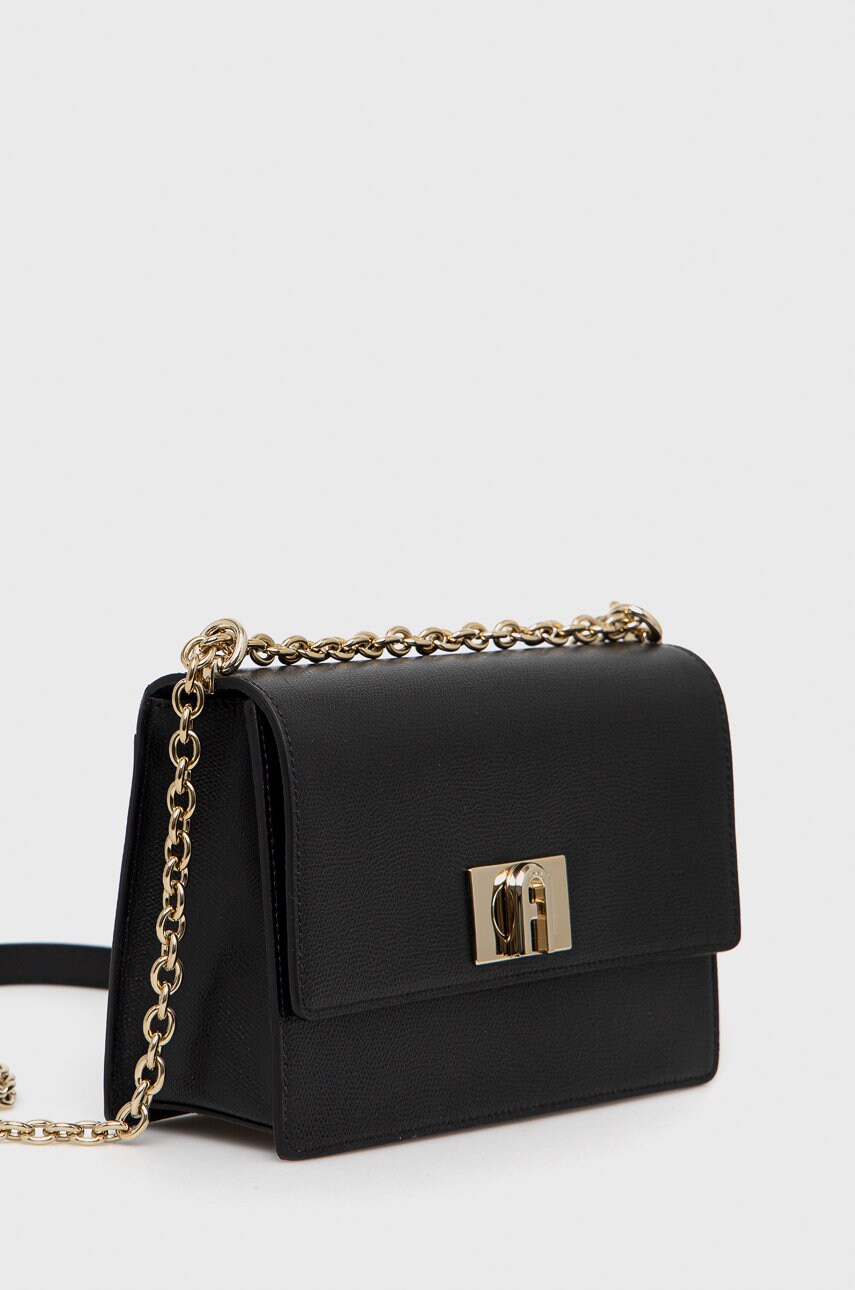 Шкіряна сумочка Furla колір чорний