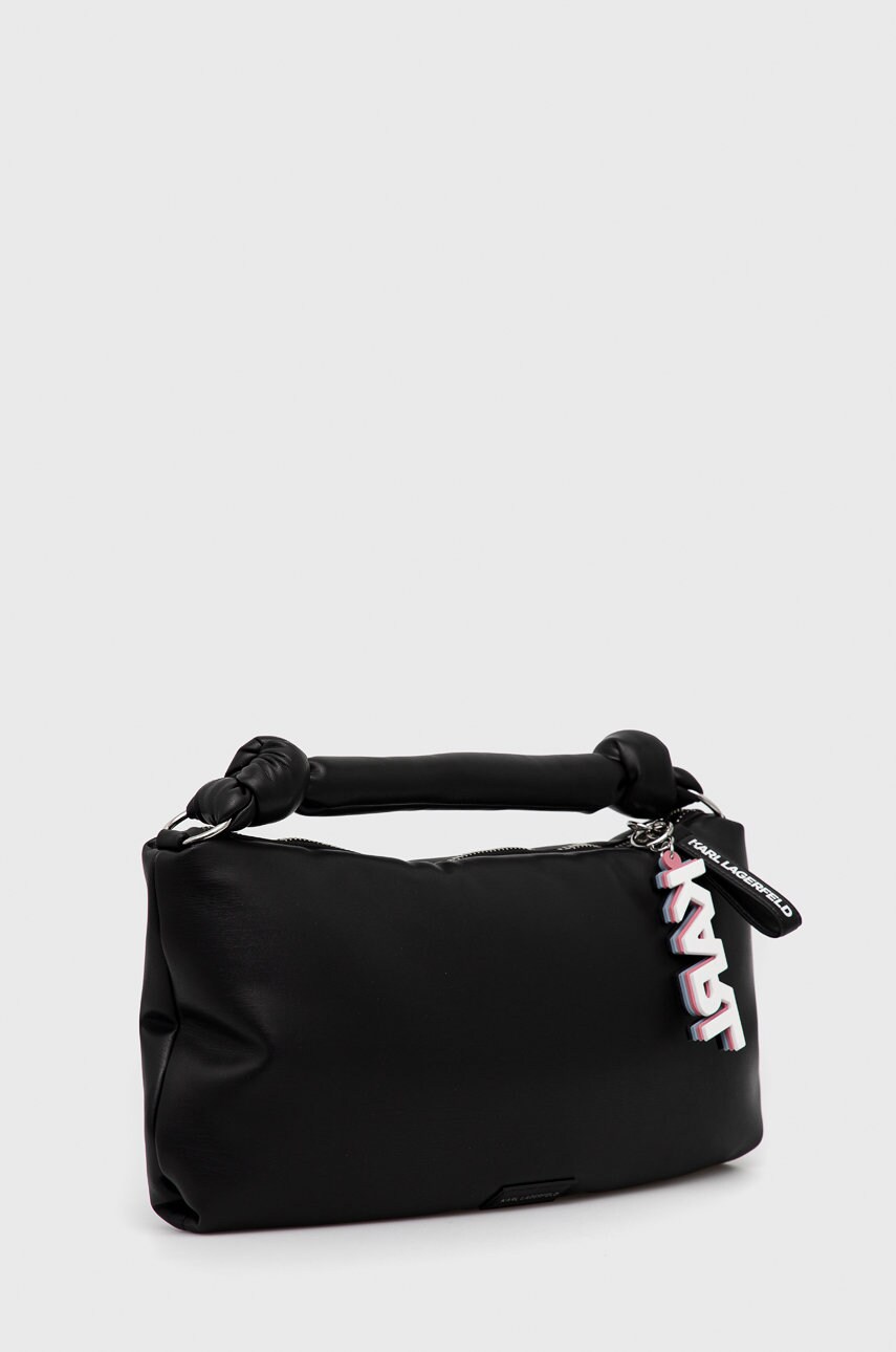 Шкіряна сумочка Karl Lagerfeld колір чорний