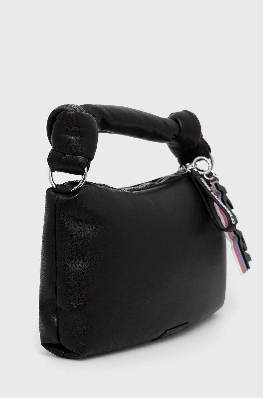 Шкіряна сумочка Karl Lagerfeld колір чорний