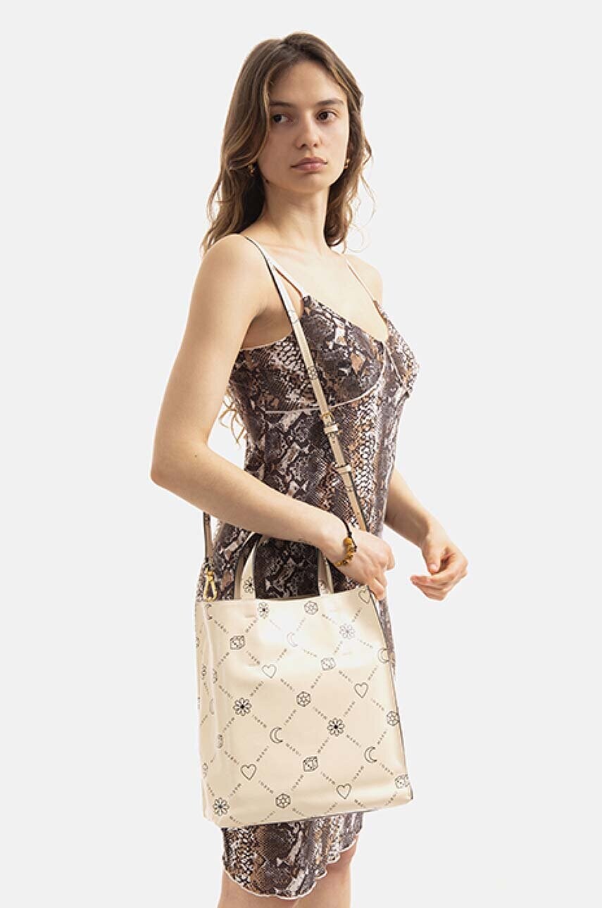 Шкіряна сумочка Marni колір бежевий SHMP0018U4.P4599.00W12-cream
