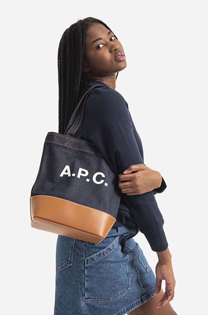 Сумочка A.P.C. колір синій CODDP.M61568-CARAMEL