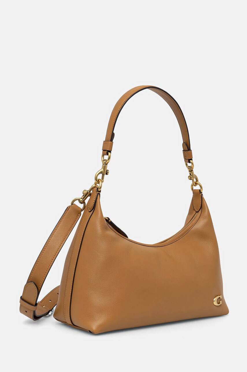 Шкіряна сумочка Coach Juliet колір коричневий CR981