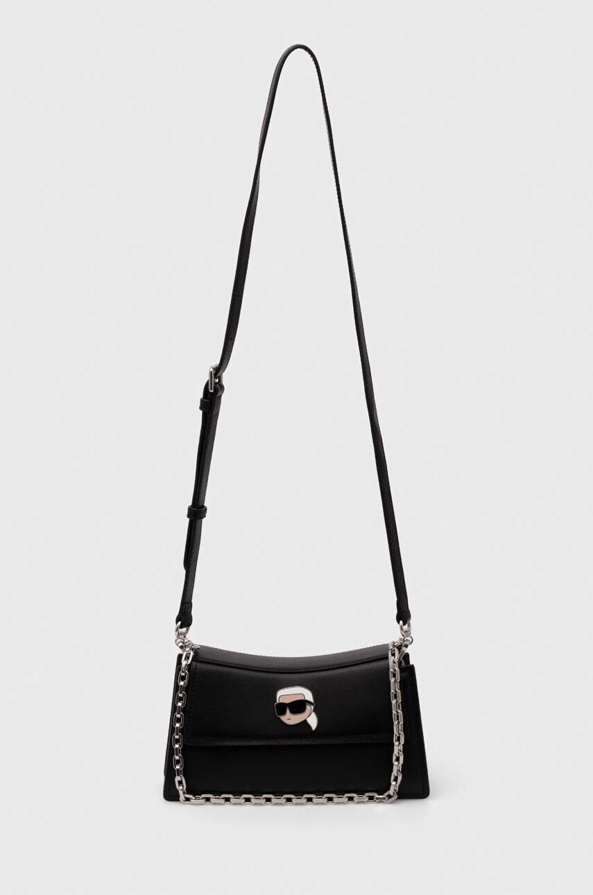 Шкіряна сумочка Karl Lagerfeld колір чорний 245W3053
