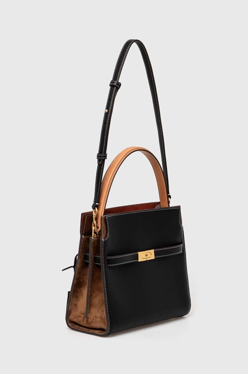Шкіряна сумочка Tory Burch CN Lee Radziwill Small Double колір чорний  61302.001