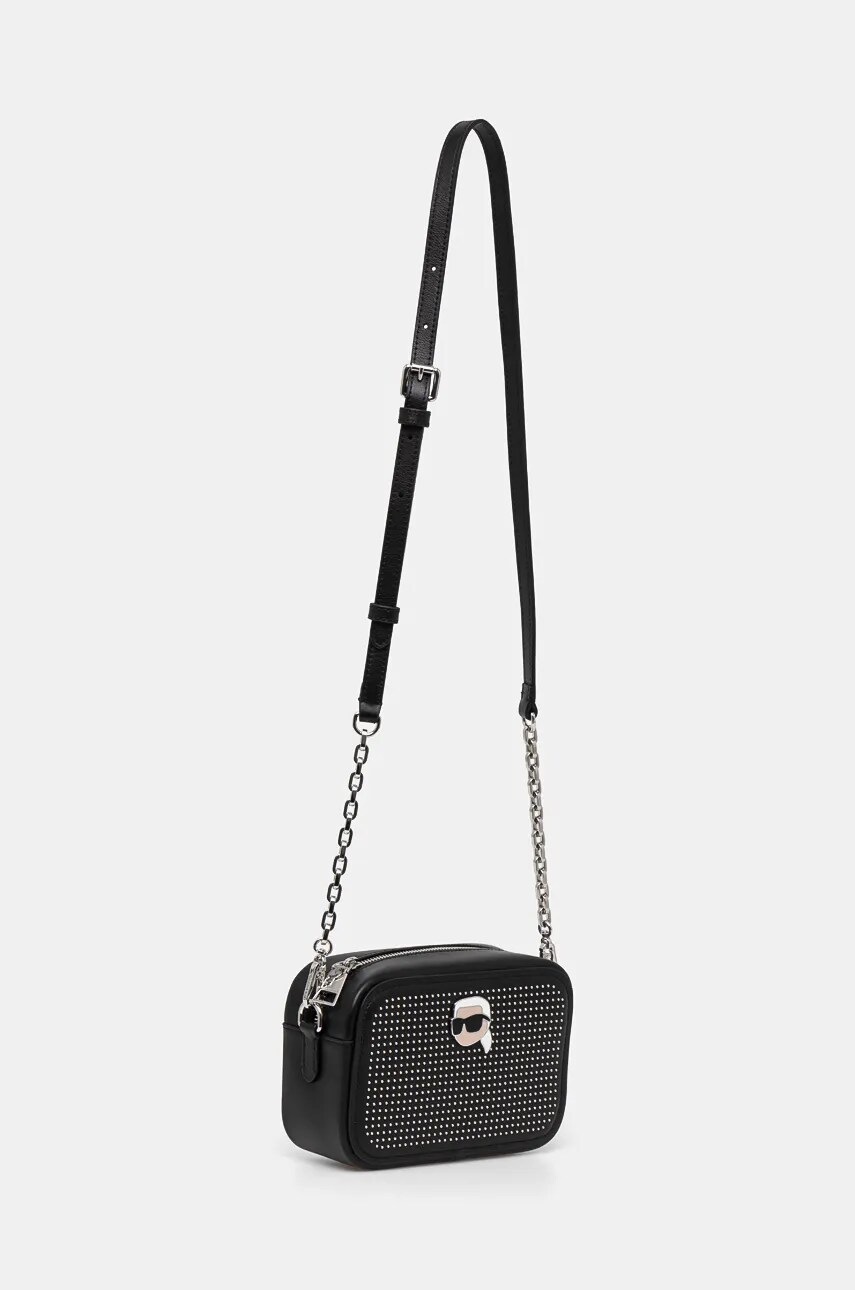 Шкіряна сумочка Karl Lagerfeld колір чорний 246W3028