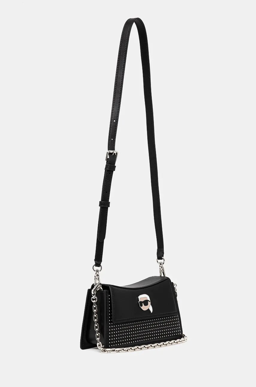 Шкіряна сумочка Karl Lagerfeld колір чорний 246W3029