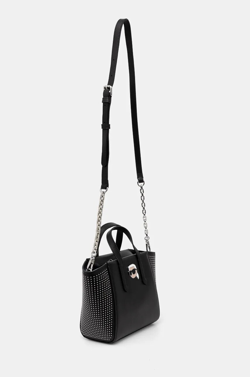 Шкіряна сумочка Karl Lagerfeld колір чорний 246W3030
