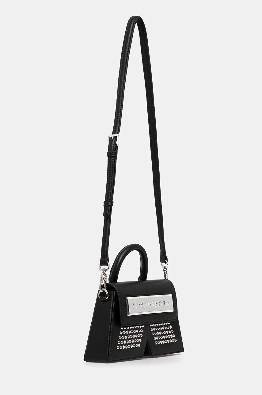 Шкіряна сумочка Karl Lagerfeld колір чорний 246W3092