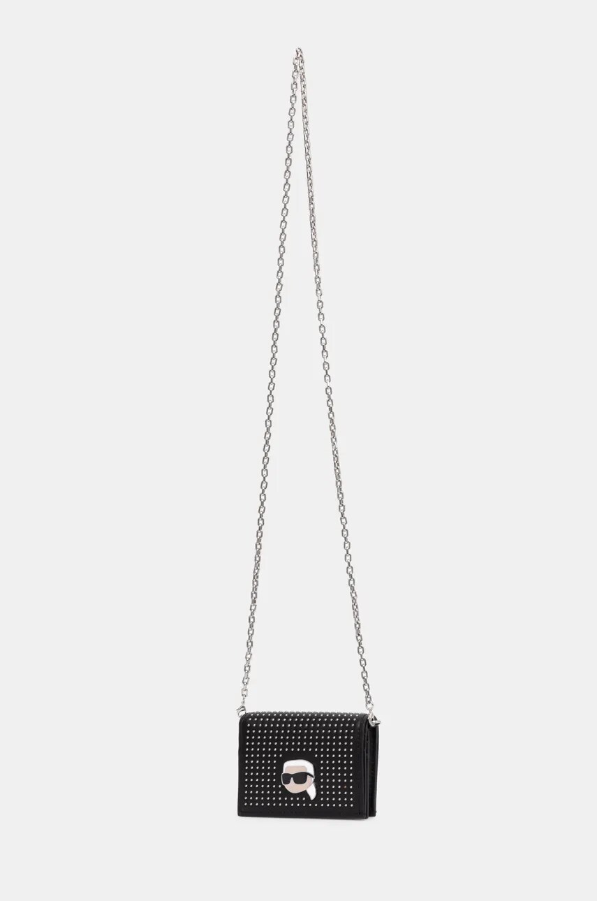 Гаманець Karl Lagerfeld жіночий колір чорний 246W3201