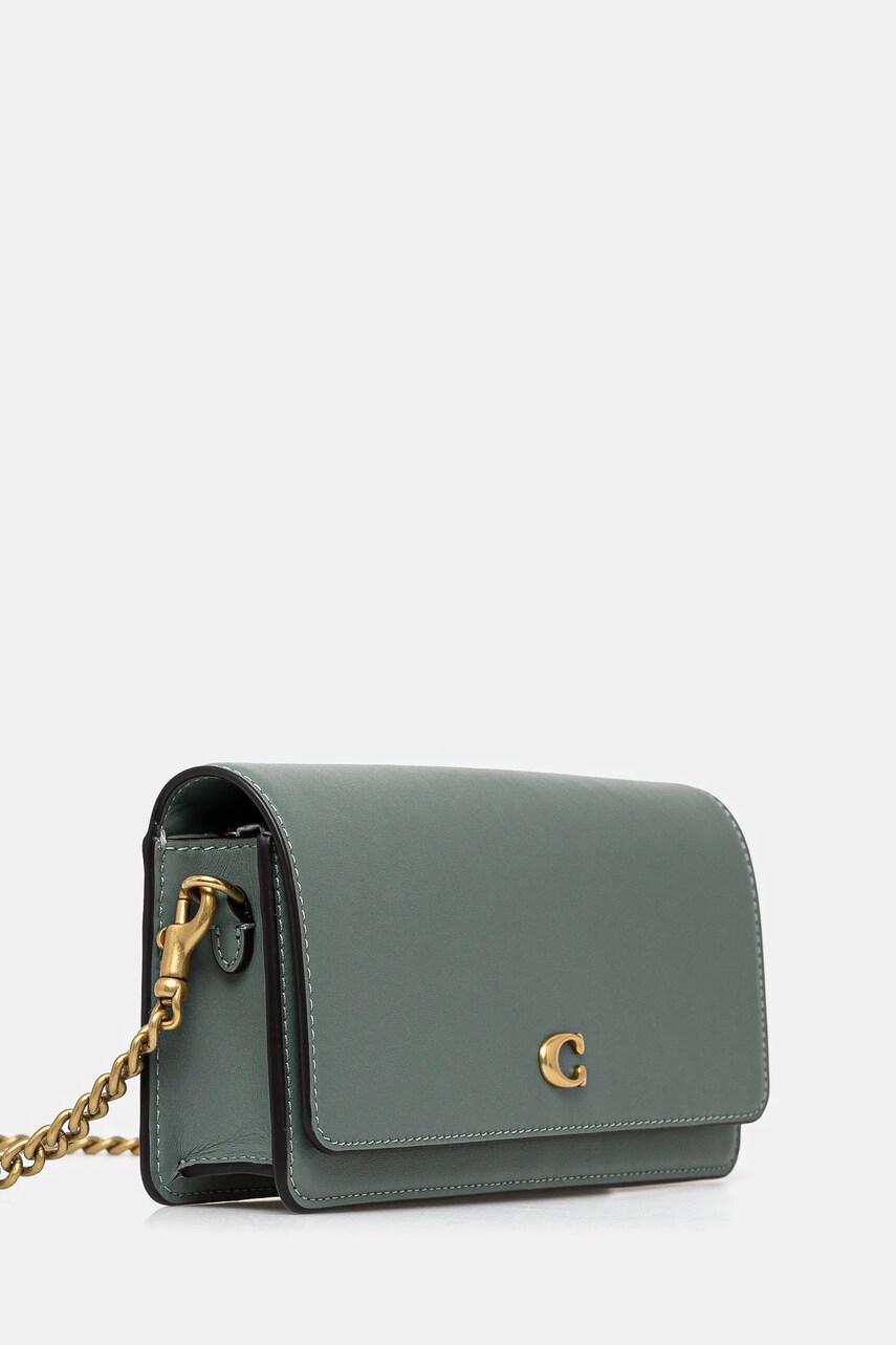Сумочка Coach колір зелений CW586