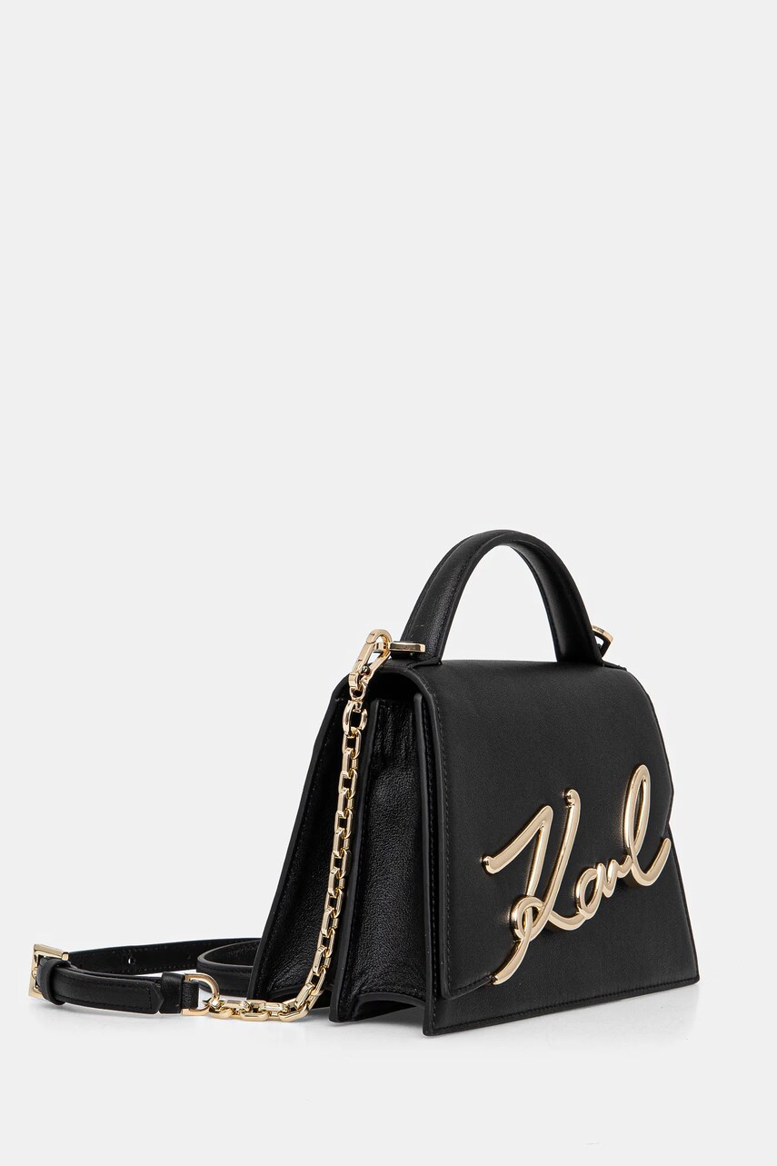 Шкіряна сумочка Karl Lagerfeld колір чорний A1W30036