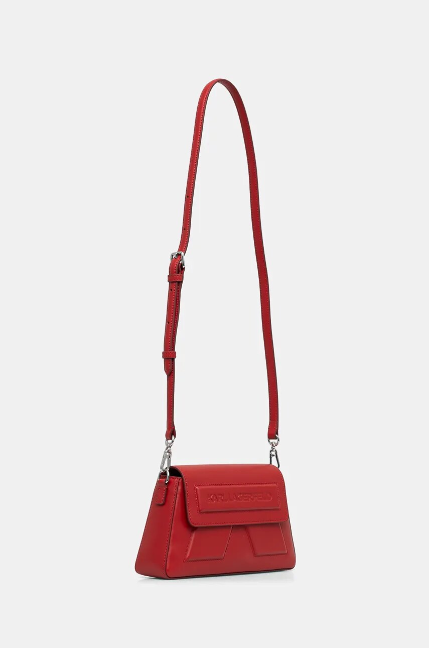 Шкіряна сумочка Karl Lagerfeld колір червоний A1W30155