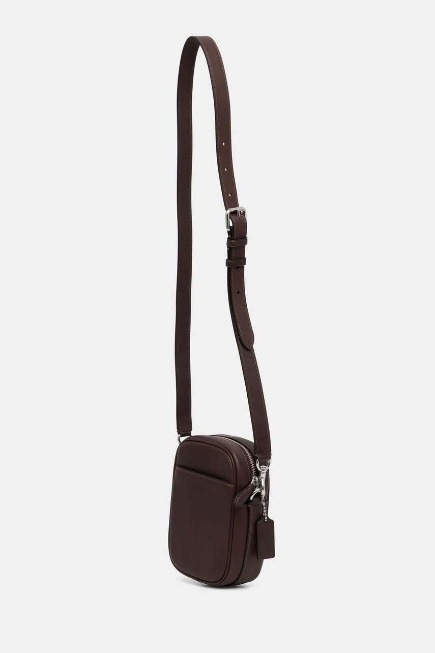 Шкіряна сумка Coach колір коричневий CW461