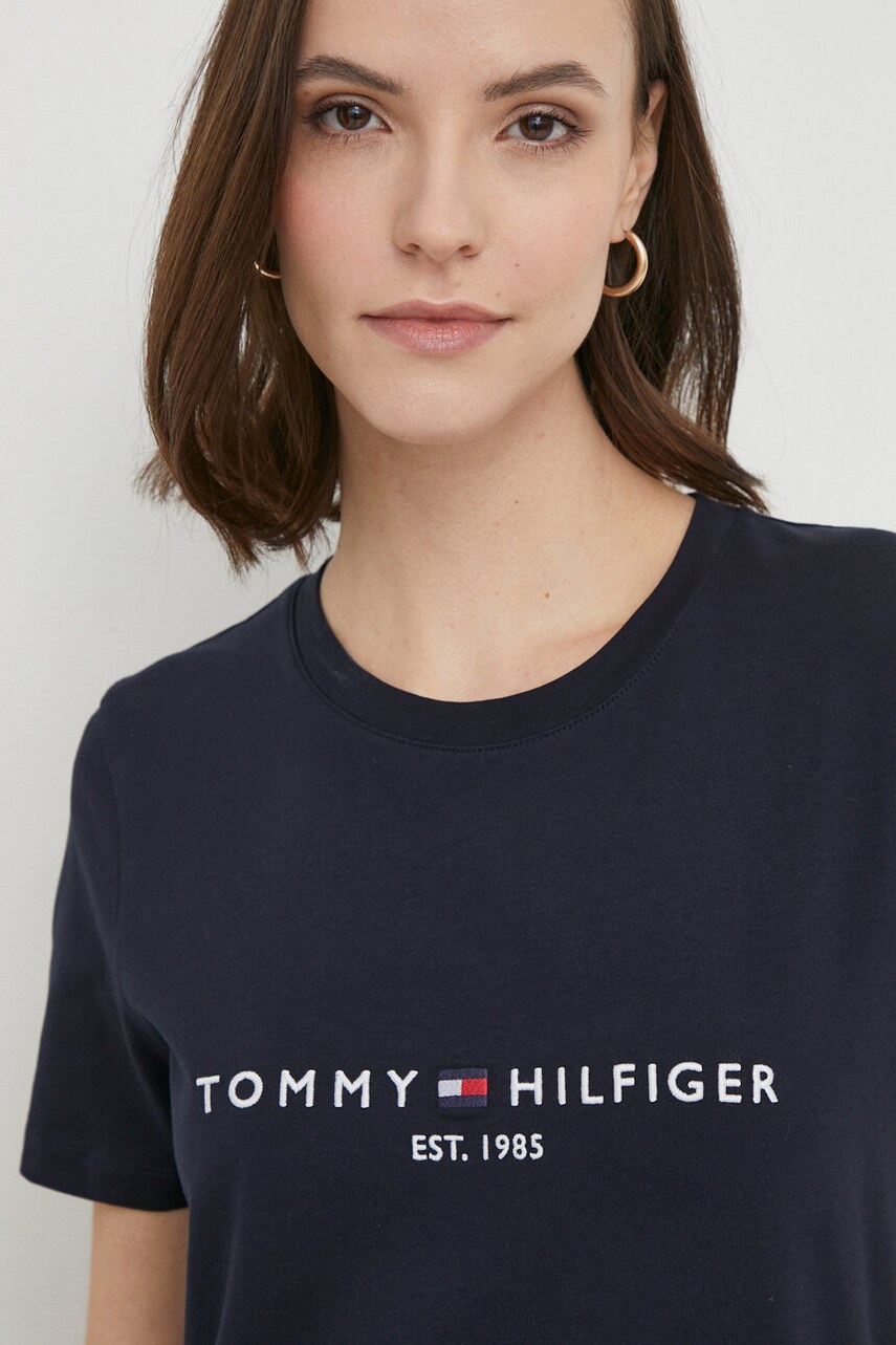 Бавовняна футболка Tommy Hilfiger колір синій