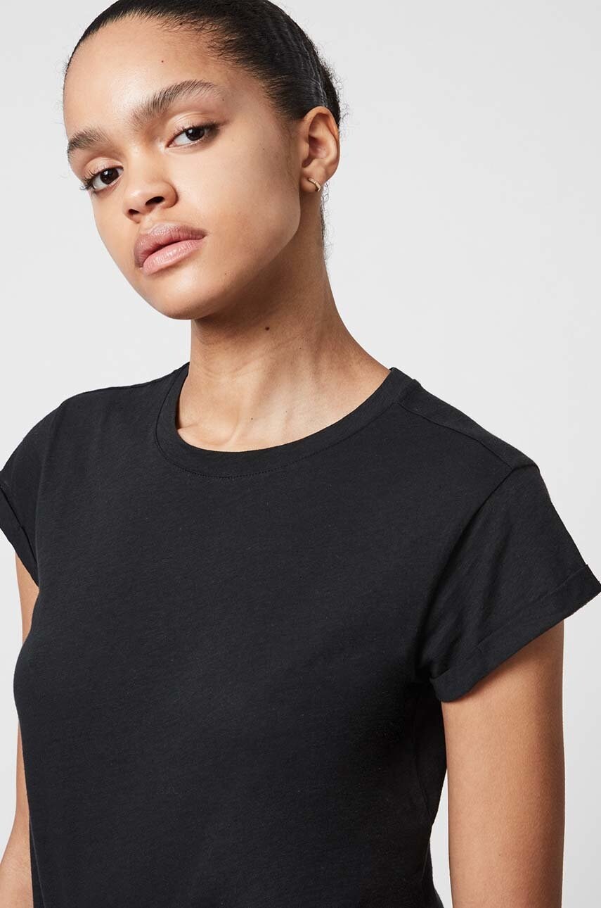 Бавовняна футболка AllSaints колір чорний