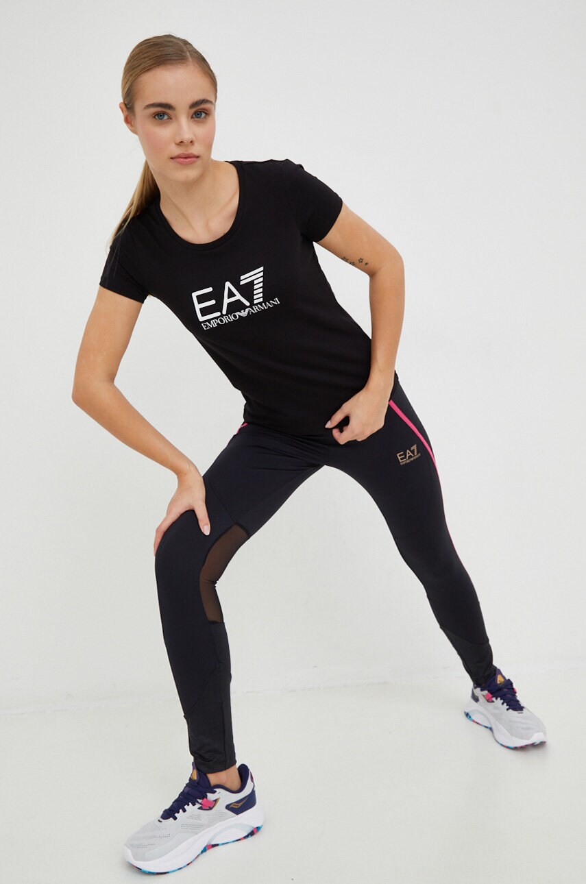 Футболка EA7 Emporio Armani жіноча колір чорний