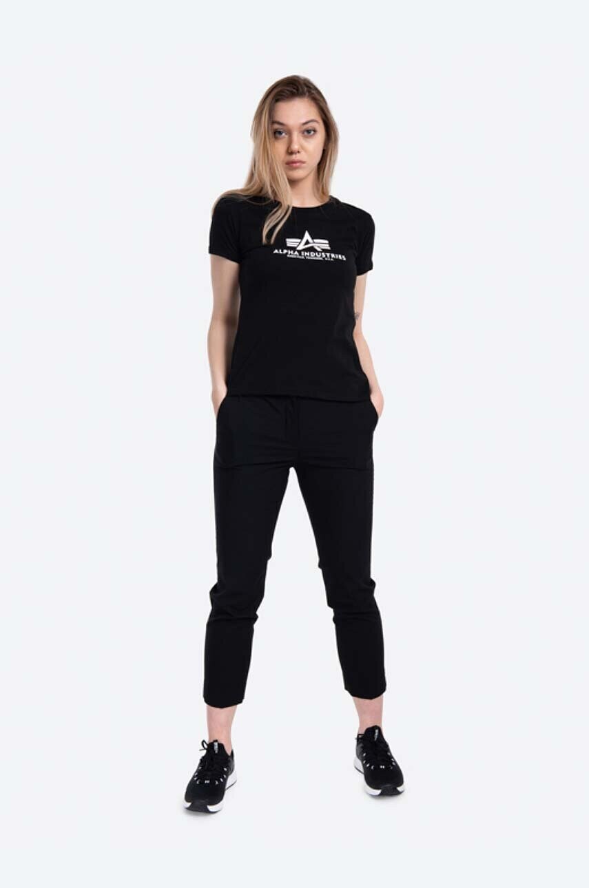 Бавовняна футболка Alpha Industries New Basic T колір чорний 196051.03-black