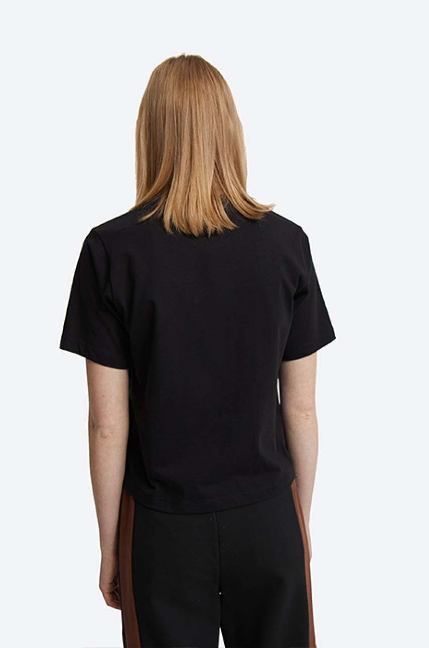Купити Бавовняна футболка Wood Wood Steffi T-Shirt x Fila колір чорний 688376.A296-BLACK – головне зображення