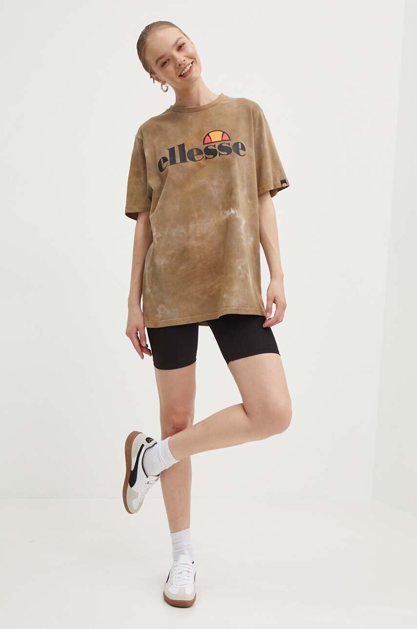 Бавовняна футболка Ellesse колір коричневий SGK11288-BROWN