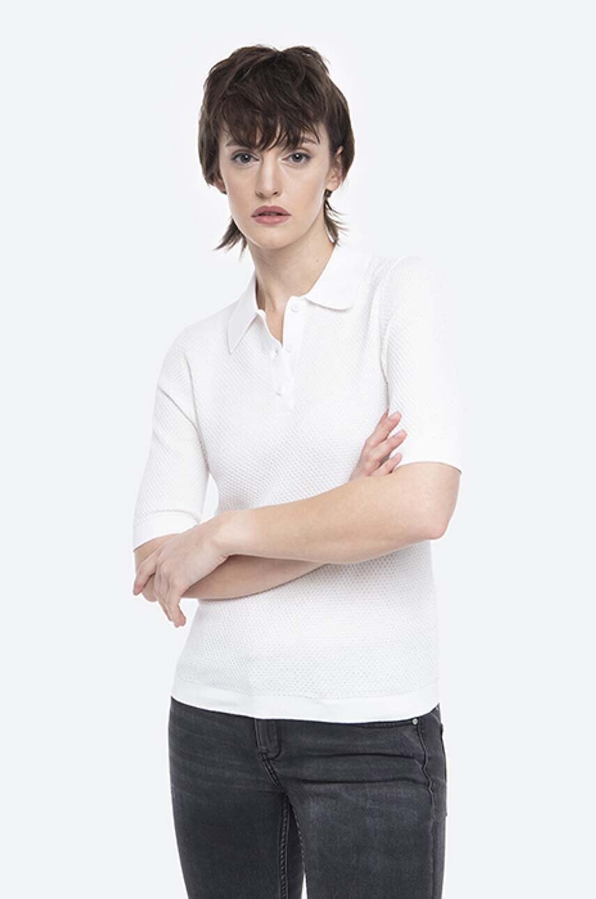 Бавовняна футболка Norse Projects Maj Cotton Piquet колір білий NW45.0197.0957-0957