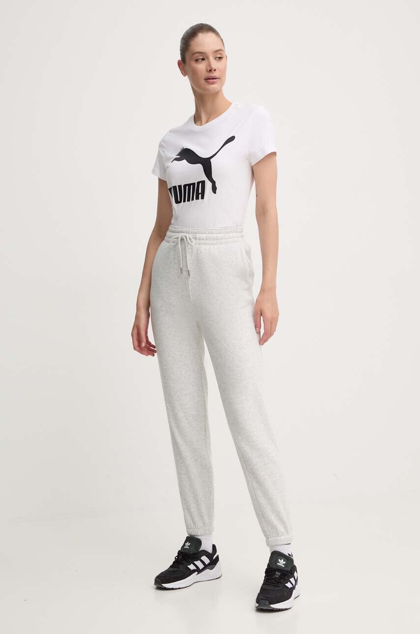 Бавовняна футболка Puma Classic Logo Tee колір білий 530076.02-white