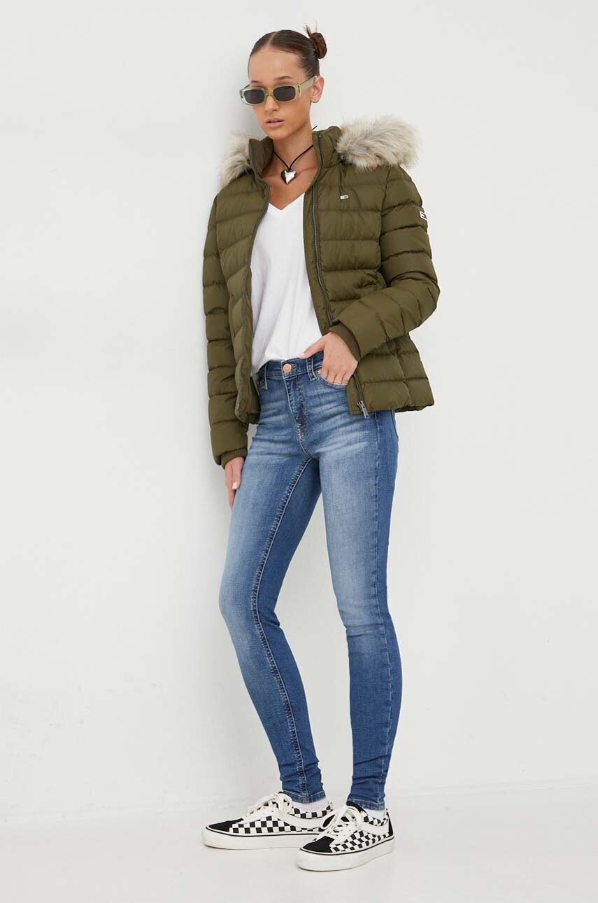 Бавовняна футболка Tommy Jeans жіночий колір білий