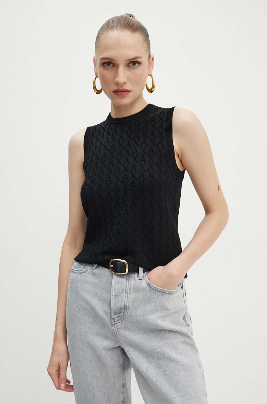 Безрукавка Armani Exchange колір чорний легкий 8NYH9A YMH6Z