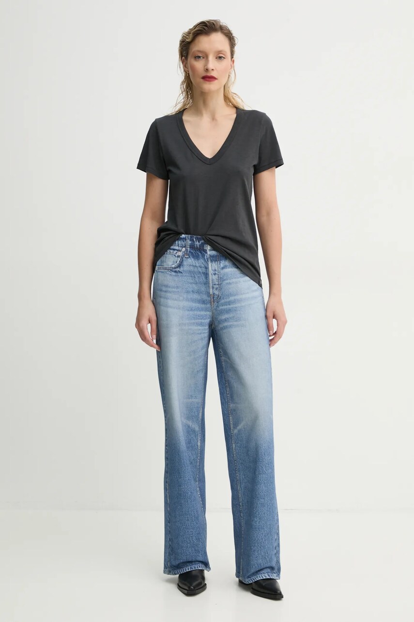 Бавовняна футболка Rag & Bone жіноча колір чорний W272C34CH