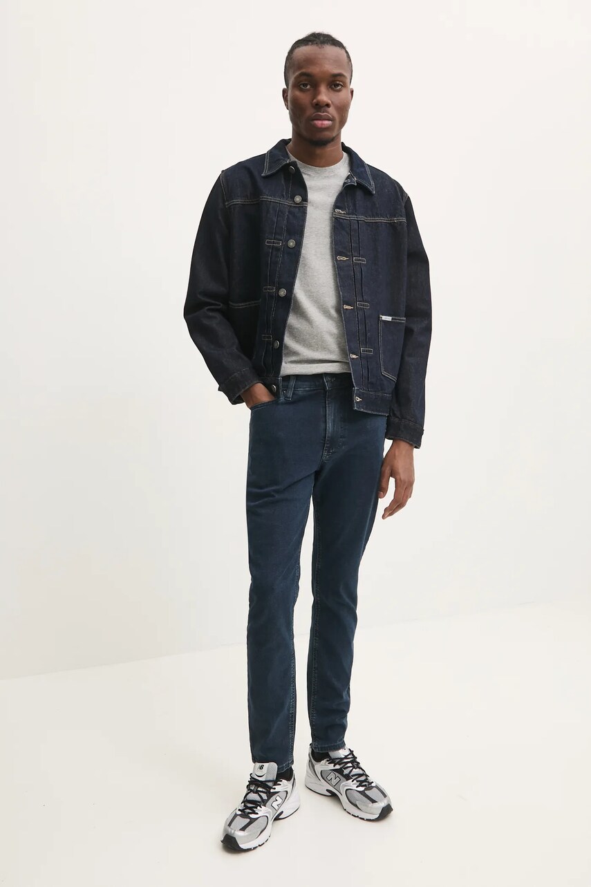 Бавовняна футболка Tommy Jeans чоловіча колір сірий однотонна DM0DM04411