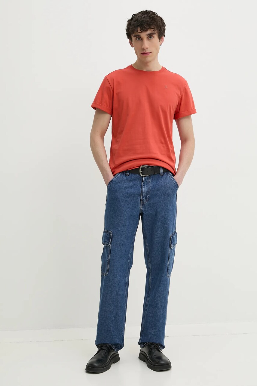 Бавовняна футболка G-Star Raw чоловіча колір білий однотонна D16396-B353