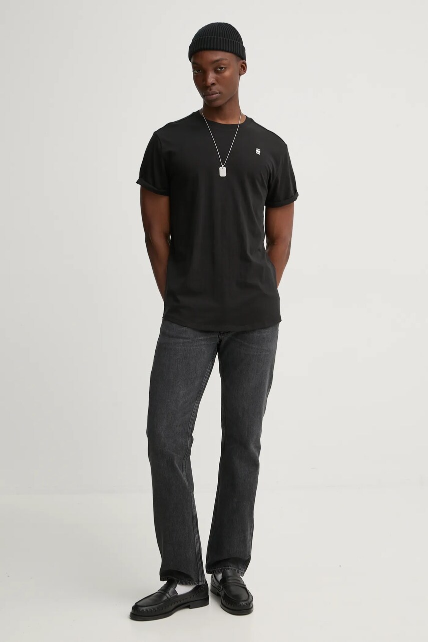 Бавовняна футболка G-Star Raw колір чорний однотонний
