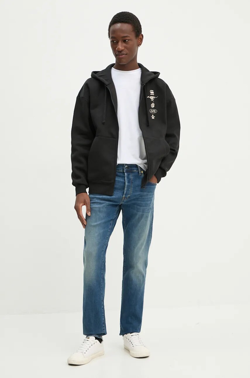 Бавовняна футболка G-Star Raw чоловічий колір білий однотонний