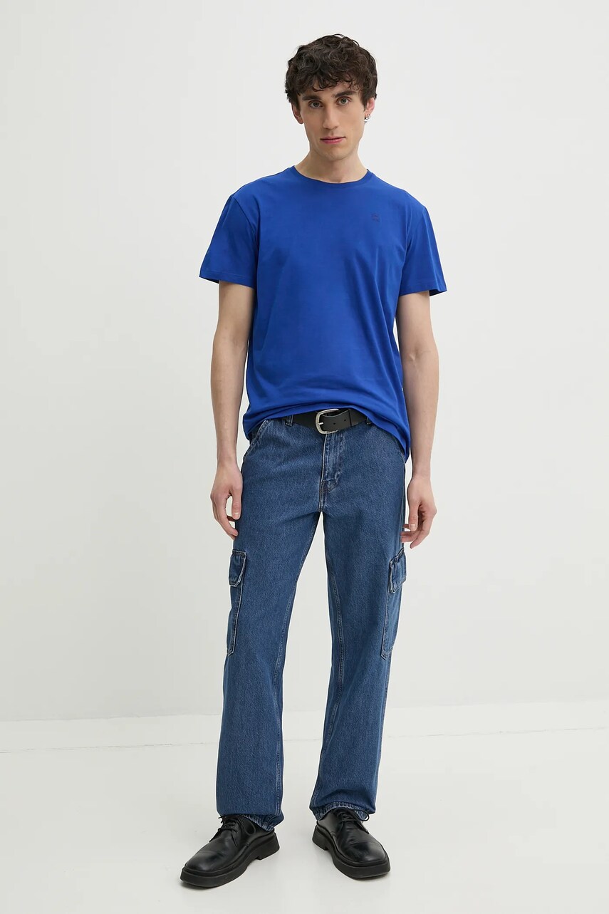 Бавовняна футболка G-Star Raw чоловіча однотонна D16411-336