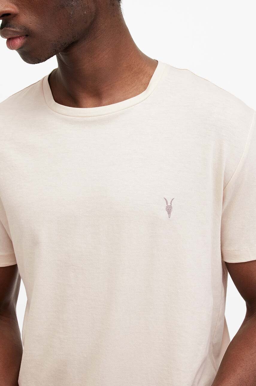 Футболка AllSaints TONIC SS CREW чоловіча колір білий однотонна