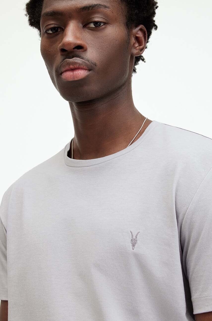 Футболка AllSaints TONIC SS CREW чоловіча колір білий однотонна