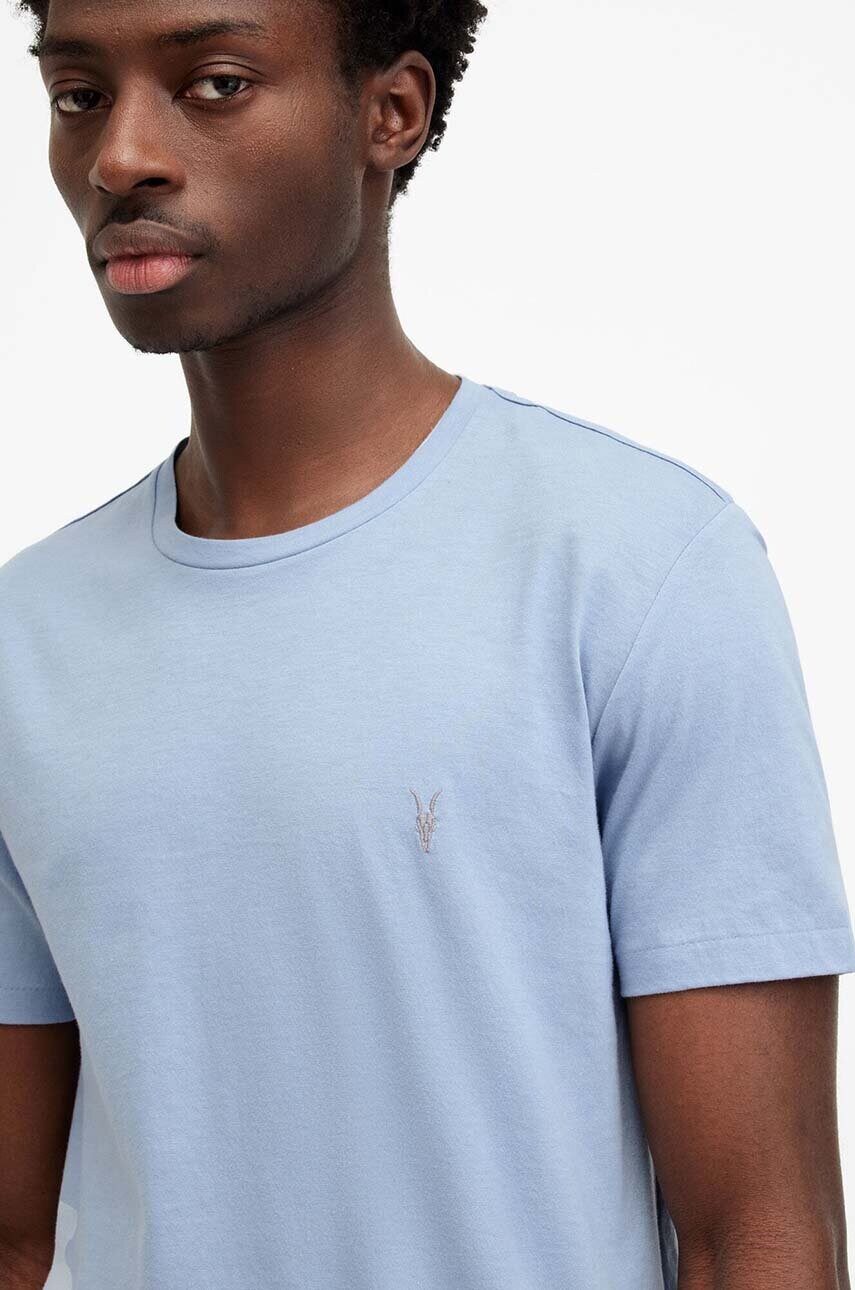Футболка AllSaints TONIC SS CREW чоловіча колір білий однотонна