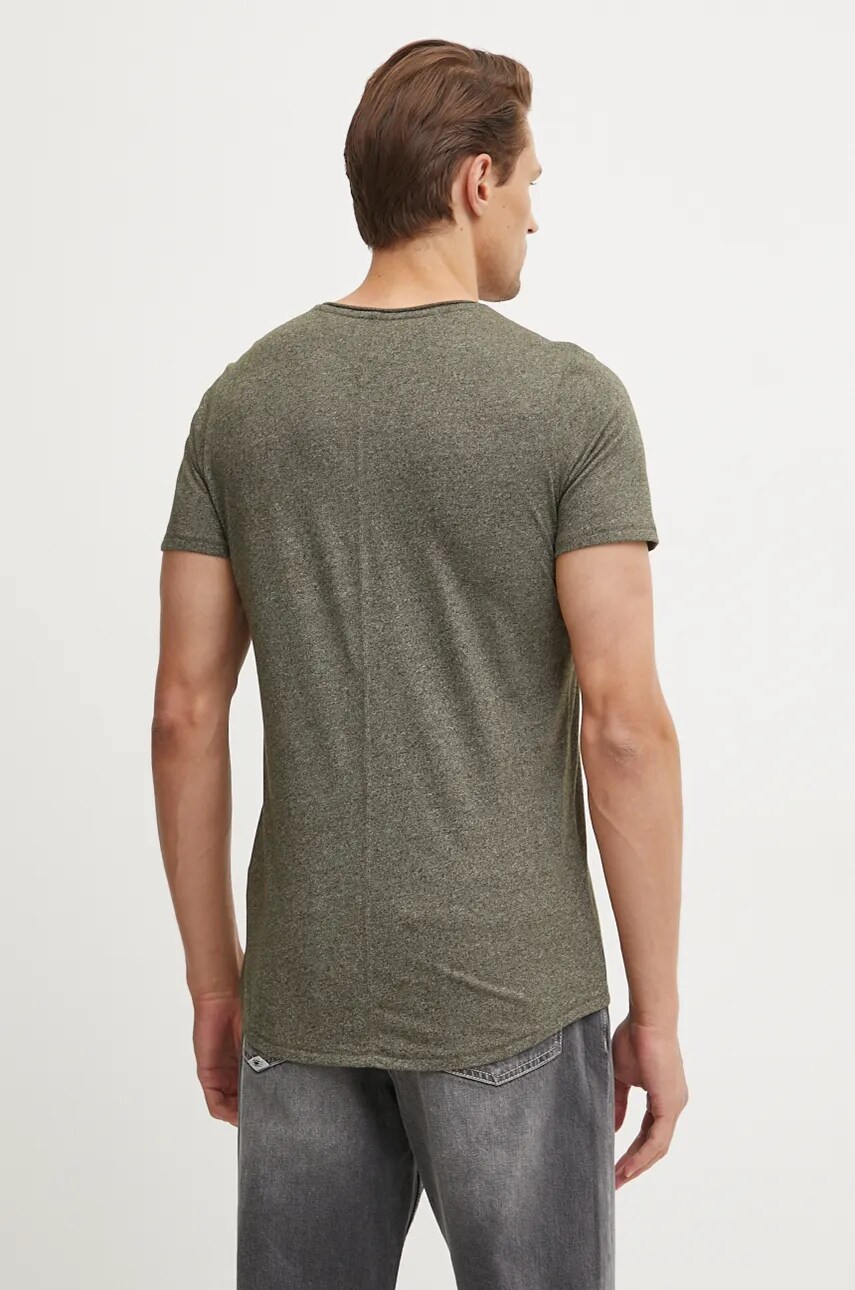 Футболка Tommy Jeans чоловічий колір зелений однотонний DM0DM09586