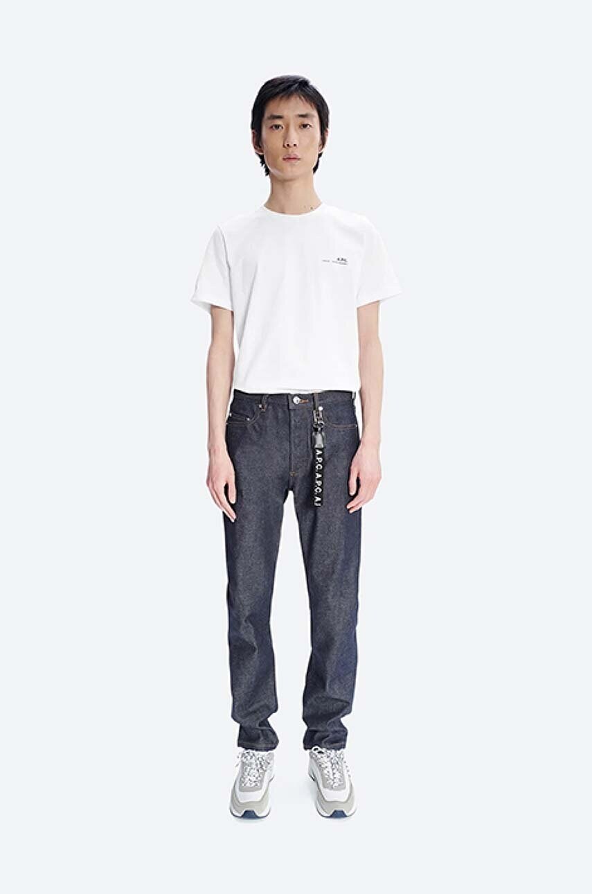 Бавовняна футболка A.P.C. Item F колір білий з принтом COEOP.H26904-WHITE