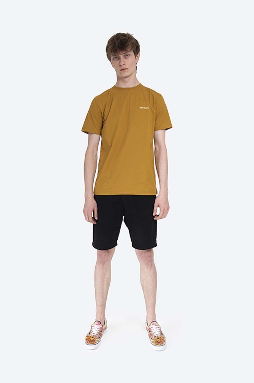 Бавовняна футболка Norse Projects колір жовтий однотонний N01.0546.3035-3035