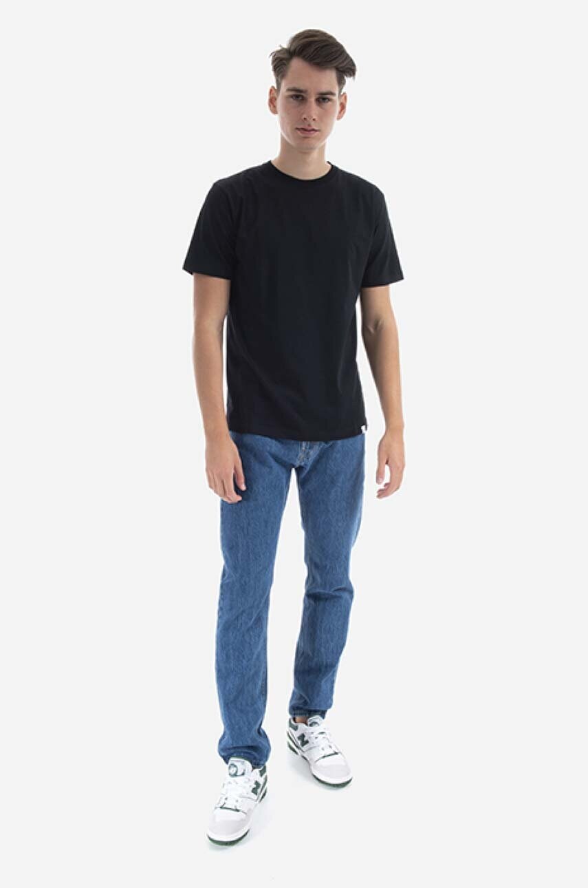 Бавовняна футболка Norse Projects чоловічий колір чорний однотонний