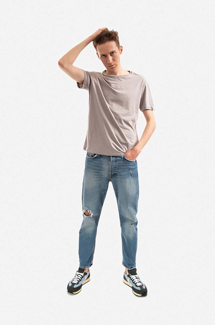 Бавовняна футболка Alpha Industries колір сірий однотонний 118529.643-grey