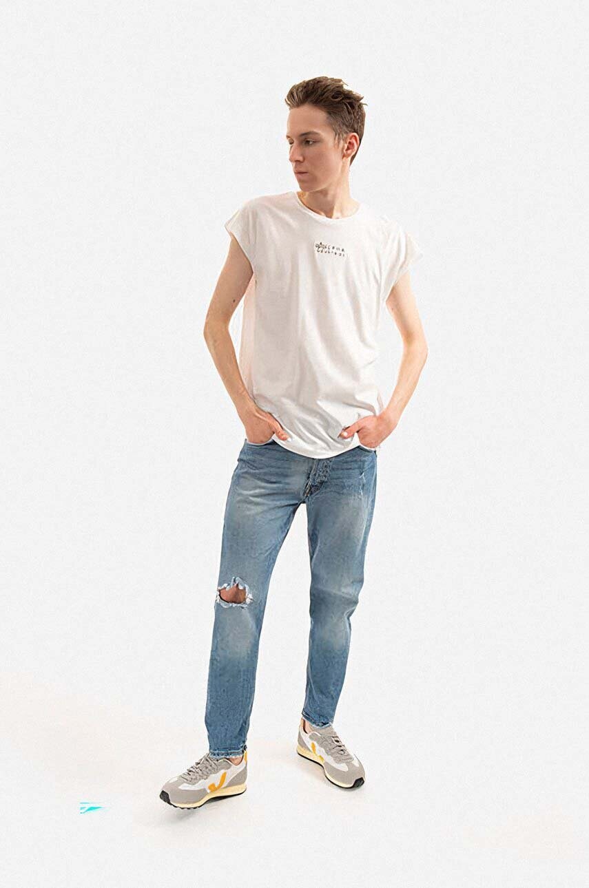 Бавовняна футболка Alpha Industries колір білий однотонний 118531.626-white