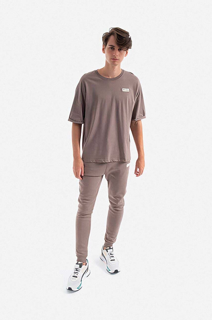 Бавовняна футболка Alpha Industries колір сірий однотонний 118532.628-grey