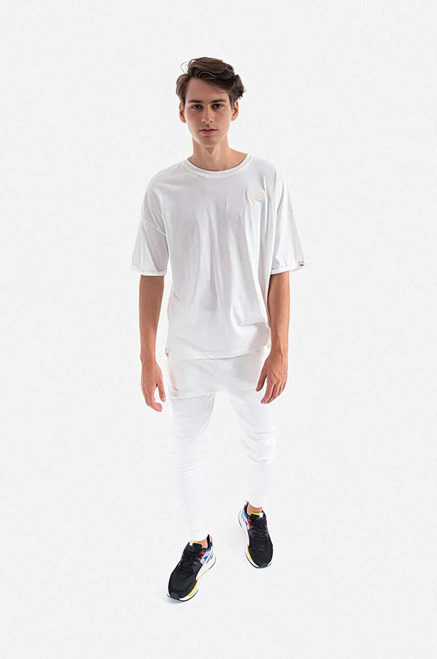 Бавовняна футболка Alpha Industries чоловічий колір бежевий однотонний 118532.626-cream